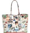 CHRISTIAN LOUBOUTIN SMALL CABATA COLLAGE PATENT LEATHER TOTE - WHITE,3195095
