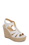 Michael Michael Kors Berkley Platform Wedge In Sea Coral Canvas