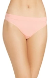 Tommy John Second Skin Thong In Peach Amber