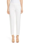 Hugo Boss Tiluna Soft Stretch Side Zip Ponte Trousers In Vanilla Light