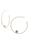 Argento Vivo Drusy Hoop Earrings In Gold