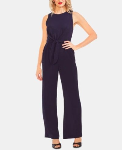 Vince Camuto Tie-waist Sleeveless Jumpsuit In Classic Navy - Main Image