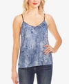 VINCE CAMUTO SEQUINED TIE-DYE CAMISOLE TOP
