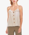 VINCE CAMUTO RUFFLE-TRIM BUTTONED CAMISOLE TOP