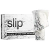 SLIP SILK PILLOWCASE - STANDARD/QUEEN WHITE MARBLE - ZIPPER CLOSURE,2231462