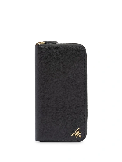 Prada Saffiano Leather Wallet In Black