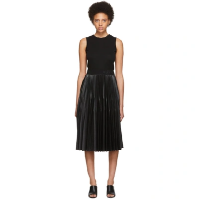 Givenchy Sleeveless Pleated Midi Dress In Black