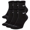 Nike Everyday Plus Cushioned Training Ankle Socks In Black/white