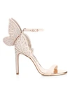 SOPHIA WEBSTER Chiara Butterfly Embellished Mesh & Leather Sandals