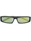 Balenciaga Eyewear Rectangular Frame Sunglasses - Black In Schwarz