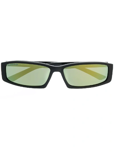 Balenciaga Eyewear Rectangular Frame Sunglasses - Black In Schwarz