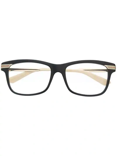 Gucci Eyewear Square Frame Glasses - 黑色 In Schwarz