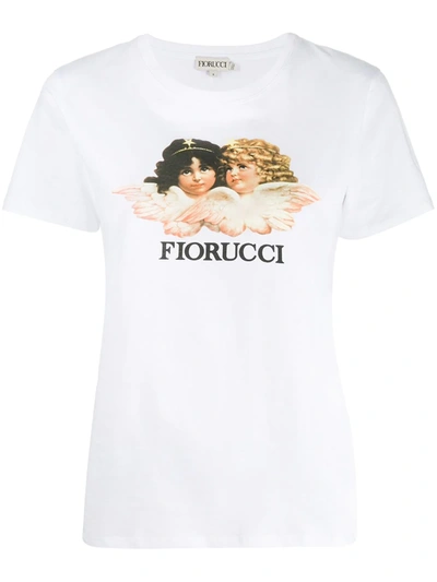 Fiorucci Womens White Vintage Angels Graphic-print Organic-cotton T-shirt Xs