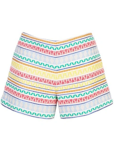 Alice And Olivia Alice + Olivia Sherri Embroidered Shorts In Multicolour