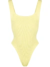 Reina Olga Yellow Scrunch Ruby One-piece Swimsuit In Yellow