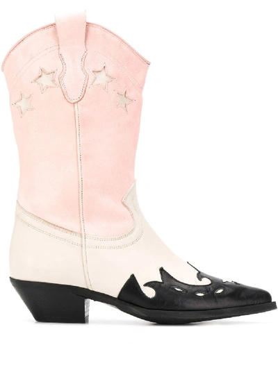 Leqarant Star Western Style Boots - Pink