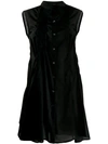 ANN DEMEULEMEESTER ANN DEMEULEMEESTER ASYMMETRIC SHIRT DRESS - BLACK
