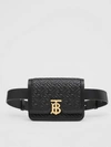 BURBERRY BELTED QUILTED MONOGRAM LAMBSK