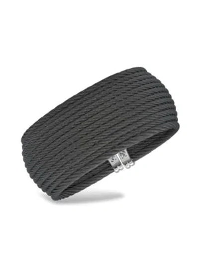 Alor Noir Stainless Steel Cuff Bracelet In Black