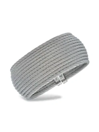 Alor Classique Stainless Steel Cuff Bracelet In Grey