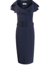 Le Petite Robe Di Chiara Boni Belted Midi Dress - Blue