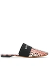 GIVENCHY GIVENCHY LOGO TRIM MULES - PINK