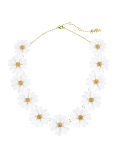 Kate Spade Into The Bloom Statement Necklace In White