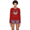 KENZO KENZO RED LIMITED EDITION EMBROIDERED TIGER SWEATSHIRT