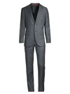 ISAIA Windowpane Wool & Silk Suit