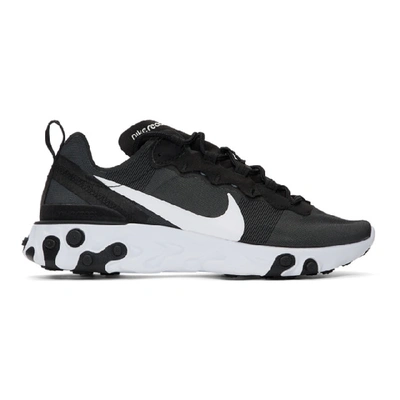 Nike React Element 55 Sneakers In Black,white