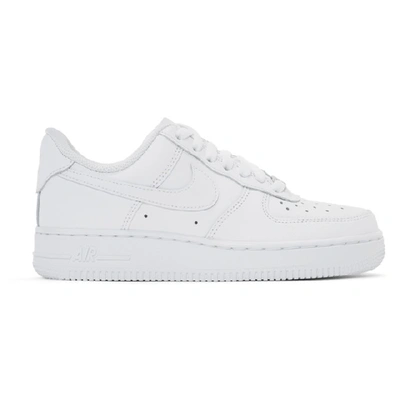 Nike Air Force I Leather Sneakers In 100