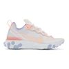 NIKE NIKE PINK AND PURPLE REACT ELEMENT 55 SNEAKERS