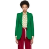 GUCCI GUCCI GREEN WOOL BLAZER