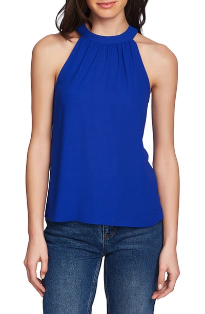 1.state High Neck Top In Yacht Blue