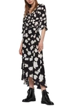 ALLSAINTS DELANA CARO PRINT WRAP DRESS,WD479Q