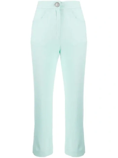 Balmain Cropped Trousers - 绿色 In Green