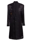 VETEMENTS Long Satin Inside Out Single-Breasted Coat