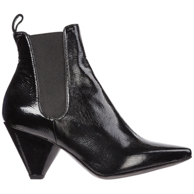 Premiata Women's Leather Heel'ankle Boots Booties In Nero