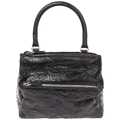 Givenchy Women's Leather Handbag Shopping Bag Purse Pandora Small In Black