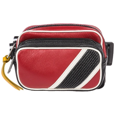 Givenchy Men's Leather Belt Bum Bag Hip Pouch In Red