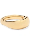 JENNIFER FISHER TUBE GOLD-PLATED RING