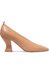 BOTTEGA VENETA ALMOND LEATHER PUMPS