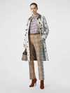 BURBERRY Straight Fit Contrast Check Cotton Trousers