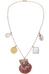 ELIOU ARGOS GOLD-FILLED, SHELL AND PEARL NECKLACE