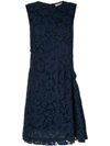 NINA RICCI NINA RICCI LACE PANEL DRESS - BLUE