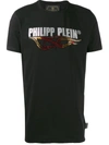 PHILIPP PLEIN FLAME GOLD CUT T-SHIRT
