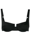Reina Olga Brigitte Bikini Top Adjustable Straps In Black