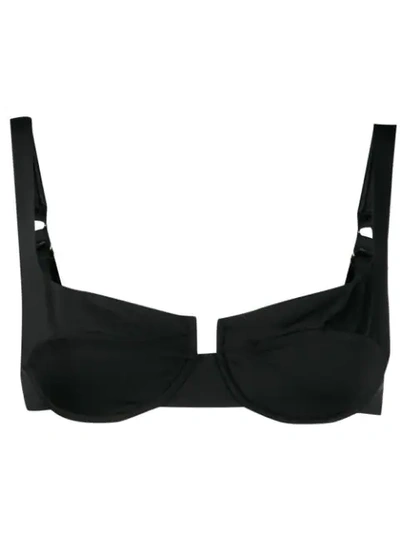 Reina Olga Brigitte Bikini Top Adjustable Straps In Black