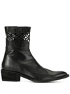 HAIDER ACKERMANN ANKLE BOOTS WITH LASER CUTS