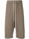 RICK OWENS DRKSHDW RICK OWENS DRKSHDW DROP-CROTCH SHORTS - GREY